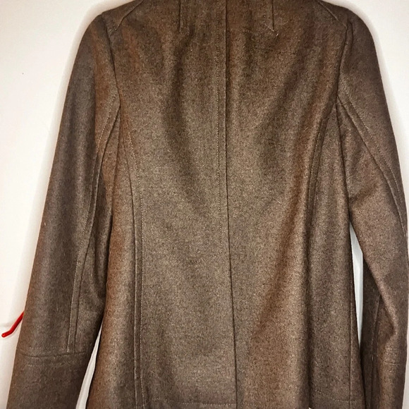 Marc Jacobs Brown Pea Coat with Double Breasted Design and Wide Lapel Collar - Picture 3 of 8